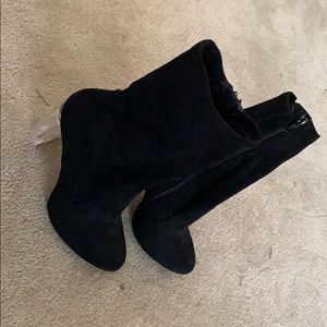 BY THE WAY. Lucite heeled bootie